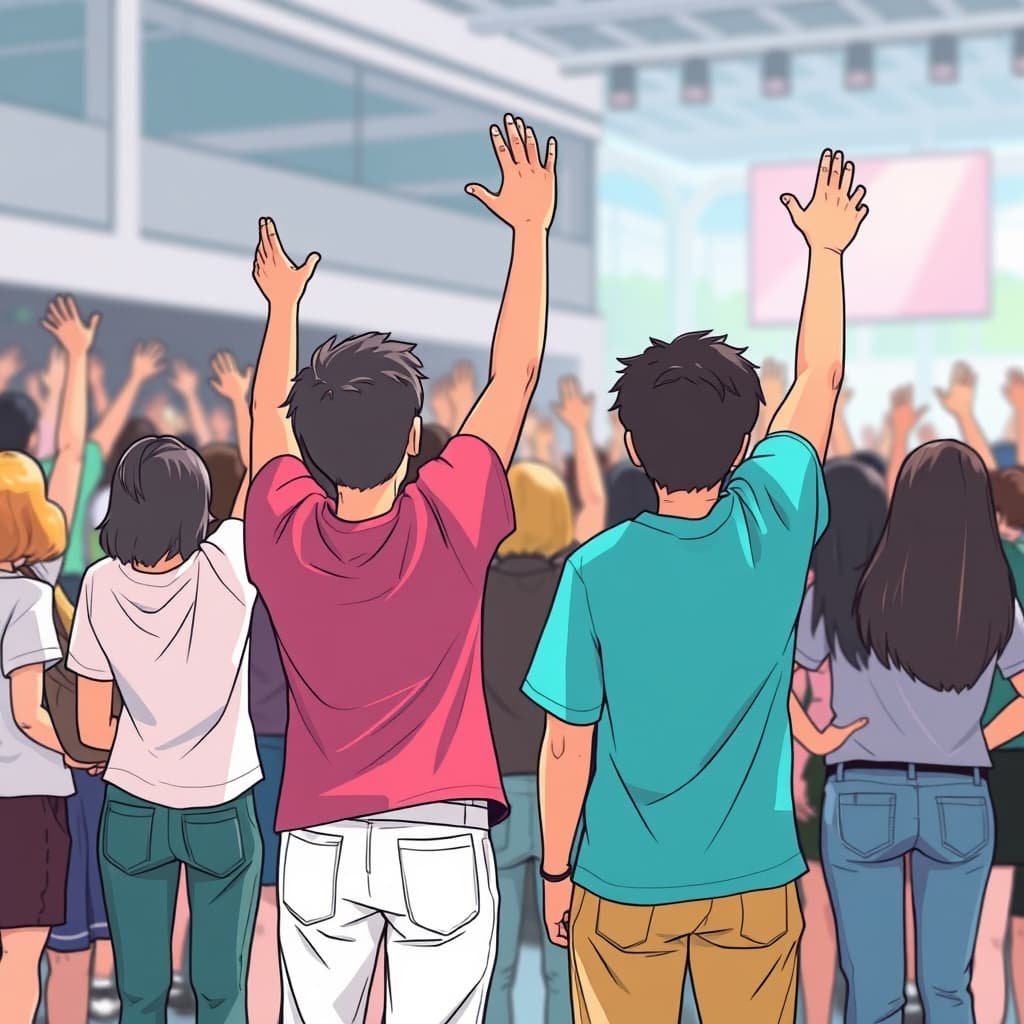 une foule de personnes